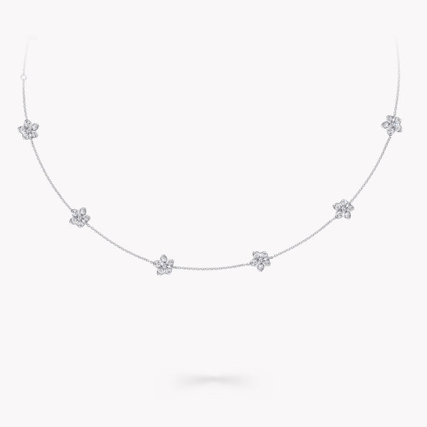 Wild Flower Petite Pavé Diamond Necklace